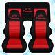 Fr+rear(3pc) Car Seat Covers In Blk-red Withdesign Fits 1993-2002 Chevy Camaro