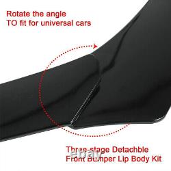 Front Bumper Lip Splitter Spoiler + Side Skirt For Chevy Camaro Chevrolet 15-20