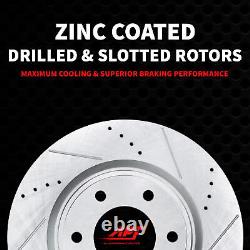 Front Drill/Slot Zinc Brake Rotors For Chevrolet Camaro 2010-2015