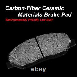 Front+Rear Drill/Slot Zinc Brake Rotors Ceramic Pads for Chevy Camaro 10-14