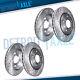 Front & Rear Drilled Slotted Brake Rotors For 2010 2015 Chevy Camaro V6 Ls Lt