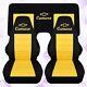 Front And Rear Chevy Camaro Coupe Black And Yellow Seat Covers 2010-2015 Abf