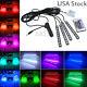 Full Color Interior Car Led Glow Kit Under Dash Foot Well Inside Light -a