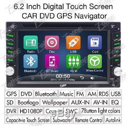GPS Navigation Double Din InDash Car DVD Radio Stereo Player Bluetooth+camera