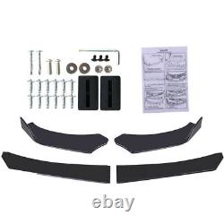 Gloss Black For Chevy Camaro Front Bumper Lip Splitter Spoiler Kit + Strut Rods
