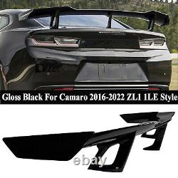 Gloss Black ZL1 1LE Style Rear Trunk Wing Spoiler Kit For Chevy Camaro 2016-2022