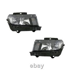 Halogen Headlights Front Lamps for 14-15 Chevy Camaro Left & Right Side Pair/Set