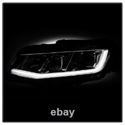 Halogen Model 2016-2018 Chevy Camaro Chrome LED Tube Dual Projector Headlights
