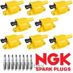 Heavy Duty Ignition Coil & NGK Platinum Spark Plug for Chevy Tahoe Camaro UF413