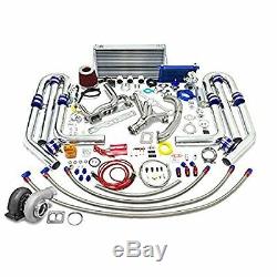 High Performance Upgrade GT45 T4 22pc Turbo Kit Chevy Small Block SBC Engine 350