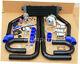 Jdm 8x Universal Turbo Kit T3/t4 Turbocharger+ Intercooler+ Wastegate Black/blue