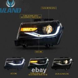 LED Projector Headlights For 2014-2015 Chevy Camaro with Sequential Turn Signal