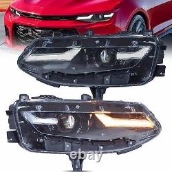 LED Projector Headlights For 2019-2024 Chevrolet Chevy Camaro Coupe Convertible