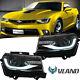 Led Projector Headlights Front Lamps For 2014 2015 Chevrolet Chevy Camaro Lh+rh