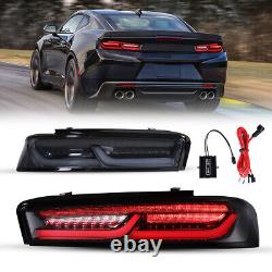 LED Sequential Tail Lights For 2016-2018 Chevy Camaro Smoke Signal Brake Lamps