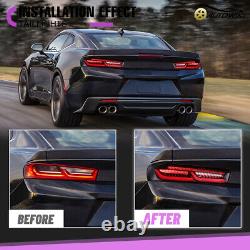 LED Sequential Tail Lights For 2016-2018 Chevy Camaro Smoke Signal Brake Lamps