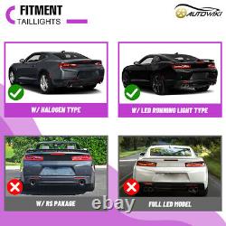 LED Sequential Tail Lights For 2016-2018 Chevy Camaro Smoke Signal Brake Lamps