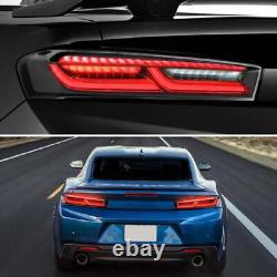 LED Smoked Tail Lights For Chevy Camaro 2016 17-2018 withSequential Singal Lights