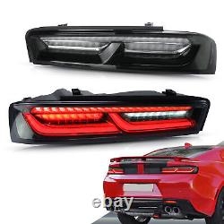 LED Tail Lights For 2016-2018 Chevy Camaro With Sequential Turn Signal Rear Lamps