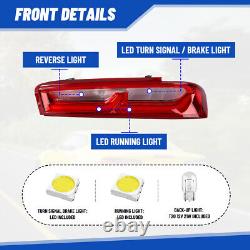 LED Tail Lights For Chevy Camaro 2016 2017 2018 DRL Full Red Brake Turn Signal