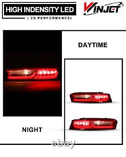 LED Tail Lights For Chevy Camaro 2016 2017 2018 DRL Full Red Brake Turn Signal