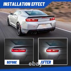 LED Tail Lights For Chevy Camaro 2016 2017 2018 DRL Full Red Brake Turn Signal