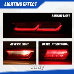 LED Tail Lights For Chevy Camaro 2016 2017 2018 DRL Full Red Brake Turn Signal