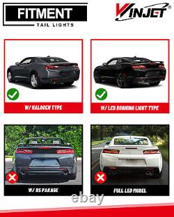 LED Tail Lights For Chevy Camaro 2016 2017 2018 DRL Full Red Brake Turn Signal