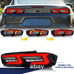 LED Tail Lights for Chevrolet Camaro Chevy ZL1 SS LT 2019-2024 Clear Rear Lamps