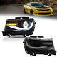 Lh+rh Led Projector Headlights Front Lamps For 2014-2015 Chevrolet Chevy Camaro