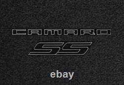 NEW! 2010-2015 Chevy Camaro Rear deck trunk mat back carpet SS Black Double logo