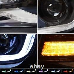 PAIR Multicolor LED Headlights For Chevrolet Chevy Camaro 5th Gen 2014-2015 RGB