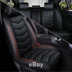 PU Leather Car Seat Cover 5-Seat SUV Cushions Front & Rear Ful Set Universal