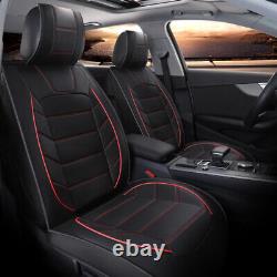 PU Leather Car Seat Covers 5-Seats Full Front + Rear Cushion For Chevy Camaro SS