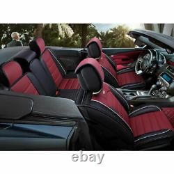 PU Leather Car Seat Covers Full Set 5-Sits Interior Accessories Comfort Cushions