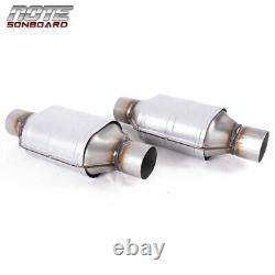 Pair 2.5 Universal Catalytic Converter 83166 for Chevy Silverado 1500 GMC Ford