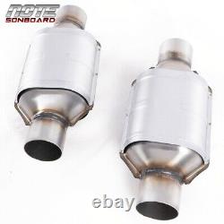 Pair 2.5 Universal Catalytic Converter 83166 for Chevy Silverado 1500 GMC Ford