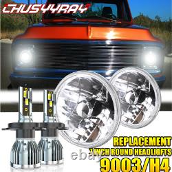 Pair 7 inch Round Led Headlights High+Low Beam for chevy Camaro 1967-1981