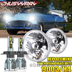 Pair 7 inch Round Led Headlights High+Low Beam for chevy Camaro 1967-1981