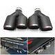 Pair Akrapovic Real Carbon Fiber Exhaust Tip Dual Pipe Id2.5 63mm Od3.5 89mm