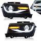 Pair Led Projector Headlights For 2014 2015 Chevrolet Chevy Camaro Withsequential