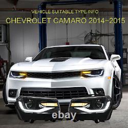 Pair LED Projector Headlights For 2014-2015 Chevrolet Chevy Camaro withSequential