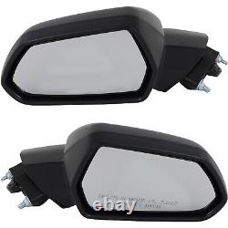 Pair Mirrors Set of 2 Driver & Passenger Side for Chevy Left Right Camaro 16-23
