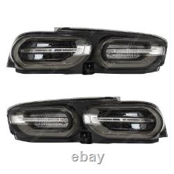 Pair Smoke Black LED Tail Lights Taillights lamps For 19-24 Chevy Camaro LT SS