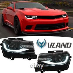 Projector Headlights For 2014 2015 Chevrolet Chevy Camaro withSequential Lights