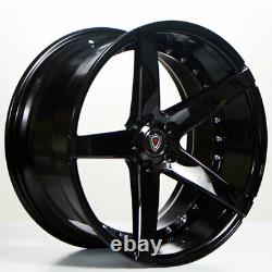 QTY4 20 Staggered Marquee Wheels M3226 Gloss Black Rims CA