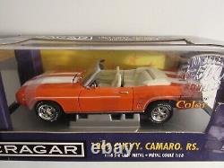Rare! Ertl American Muscle Cragar 1969 Chevy Camaro Rs Orange 118 Diecast
