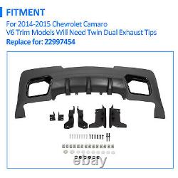Rear Bumper Diffuser Lip Lower Valance Painted For 2014-15 Chevy Camaro ZL1 Z28