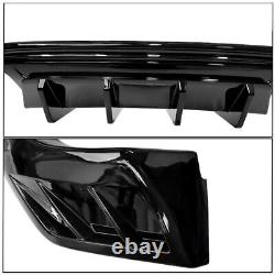 Rear Bumper Lip Diffuser Glossy Black Fits For 16-23 Chevy Camaro Quad Exhaust