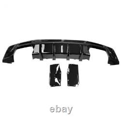 Rear Bumper Lip Diffuser Style Gloss Black PP Fits For 2016-2022 Chevy Camaro